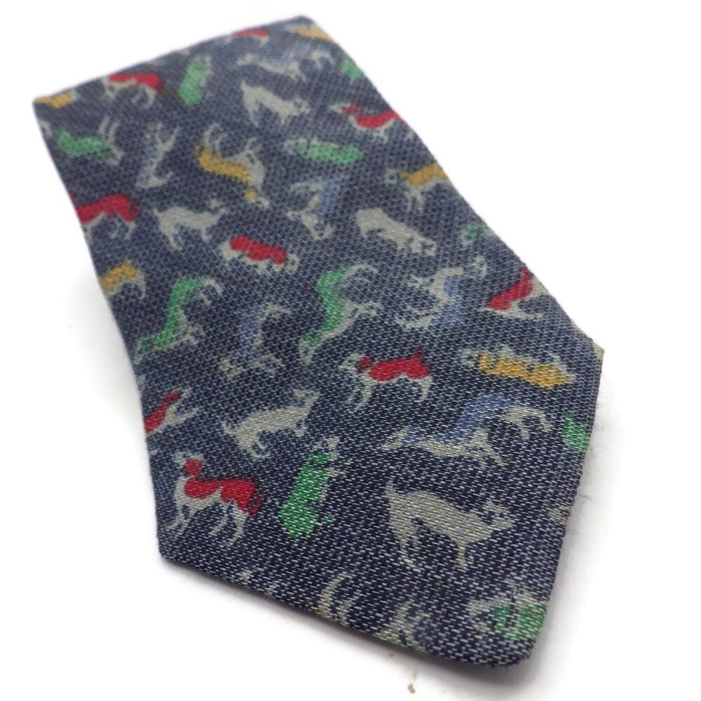 GianMarco Venturi Tie/ Dog Theme/ Blue